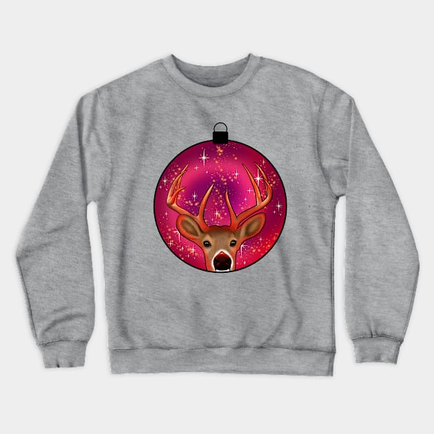 Rudolph Xmas Ball Crewneck Sweatshirt by cariespositodesign